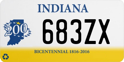 IN license plate 683ZX