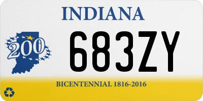 IN license plate 683ZY