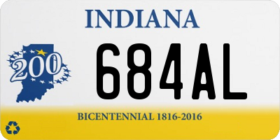 IN license plate 684AL