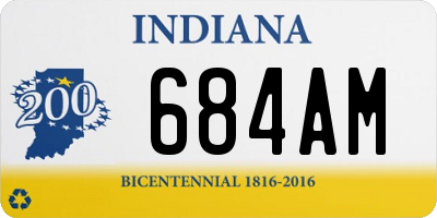IN license plate 684AM