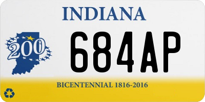 IN license plate 684AP