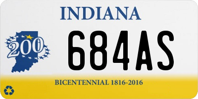 IN license plate 684AS