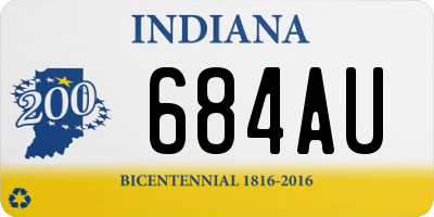 IN license plate 684AU