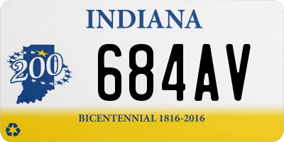 IN license plate 684AV