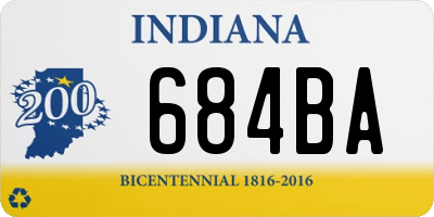 IN license plate 684BA