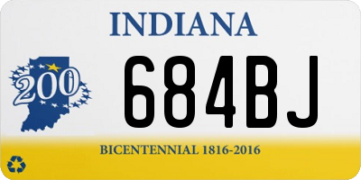 IN license plate 684BJ