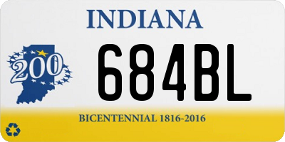 IN license plate 684BL