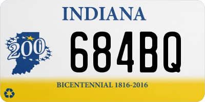 IN license plate 684BQ
