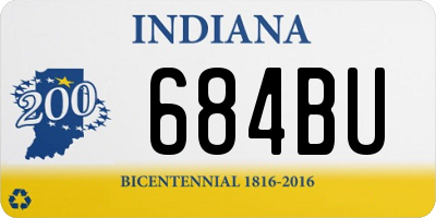 IN license plate 684BU