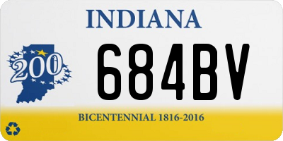 IN license plate 684BV