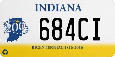 IN license plate 684CI