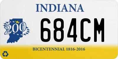 IN license plate 684CM