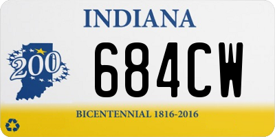 IN license plate 684CW