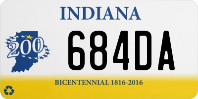 IN license plate 684DA