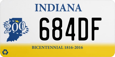 IN license plate 684DF