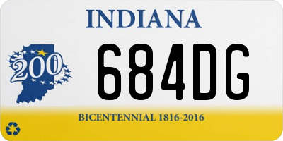 IN license plate 684DG