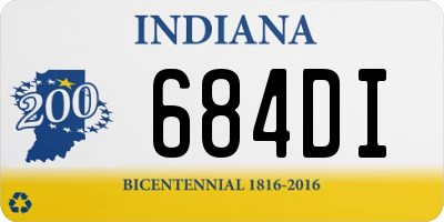IN license plate 684DI