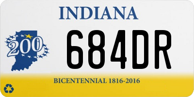 IN license plate 684DR