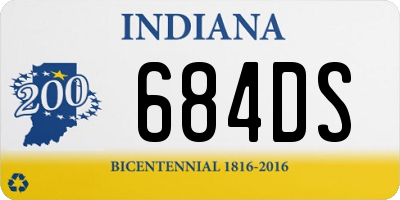 IN license plate 684DS