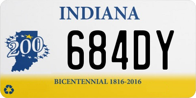 IN license plate 684DY