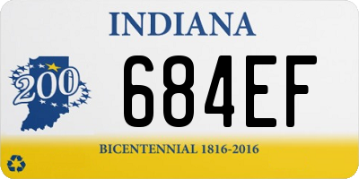 IN license plate 684EF