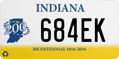 IN license plate 684EK