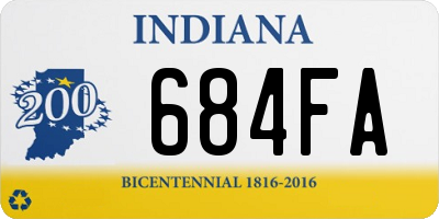 IN license plate 684FA