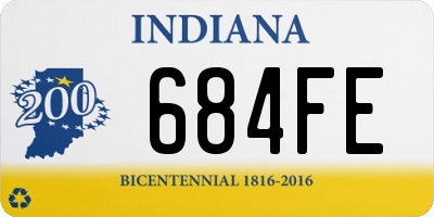 IN license plate 684FE