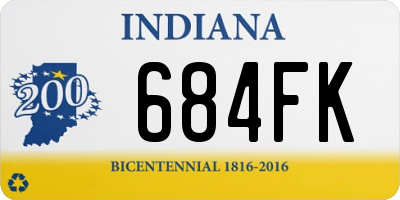 IN license plate 684FK