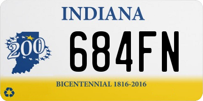 IN license plate 684FN