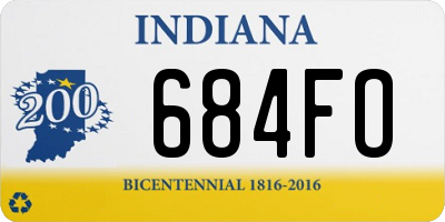 IN license plate 684FO