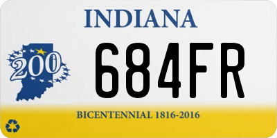 IN license plate 684FR
