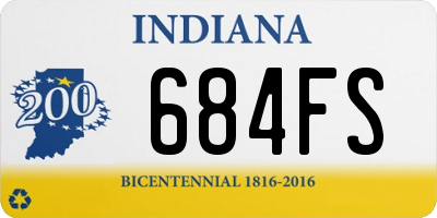 IN license plate 684FS