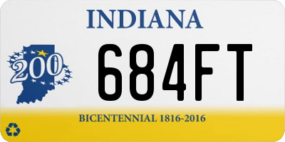 IN license plate 684FT