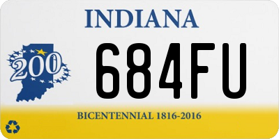 IN license plate 684FU