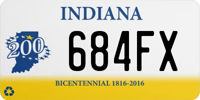IN license plate 684FX