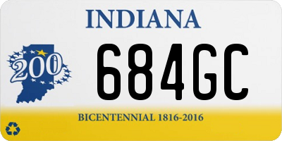IN license plate 684GC