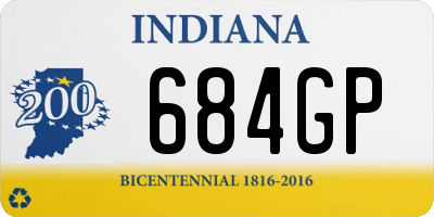 IN license plate 684GP