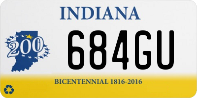 IN license plate 684GU