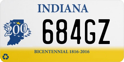 IN license plate 684GZ
