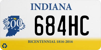IN license plate 684HC