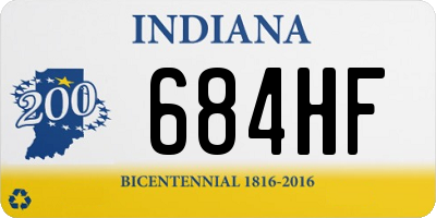 IN license plate 684HF