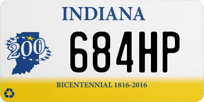 IN license plate 684HP