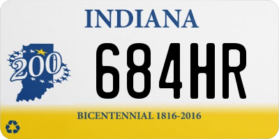 IN license plate 684HR