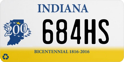 IN license plate 684HS