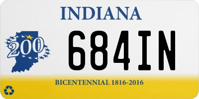 IN license plate 684IN