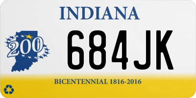 IN license plate 684JK