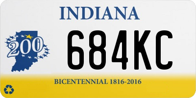 IN license plate 684KC