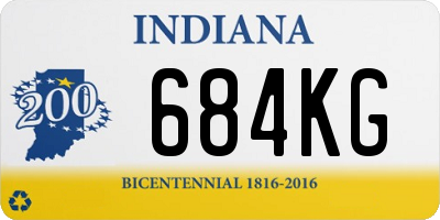 IN license plate 684KG