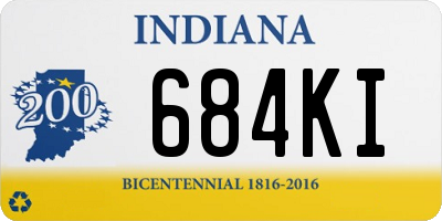 IN license plate 684KI